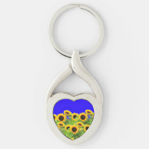 Yellow Sunflowers Keychain