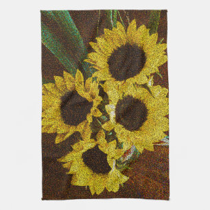 Yellow Sunflowers Kitchen Towel