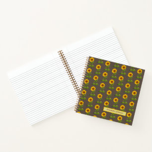Yellow sunflowers notebook