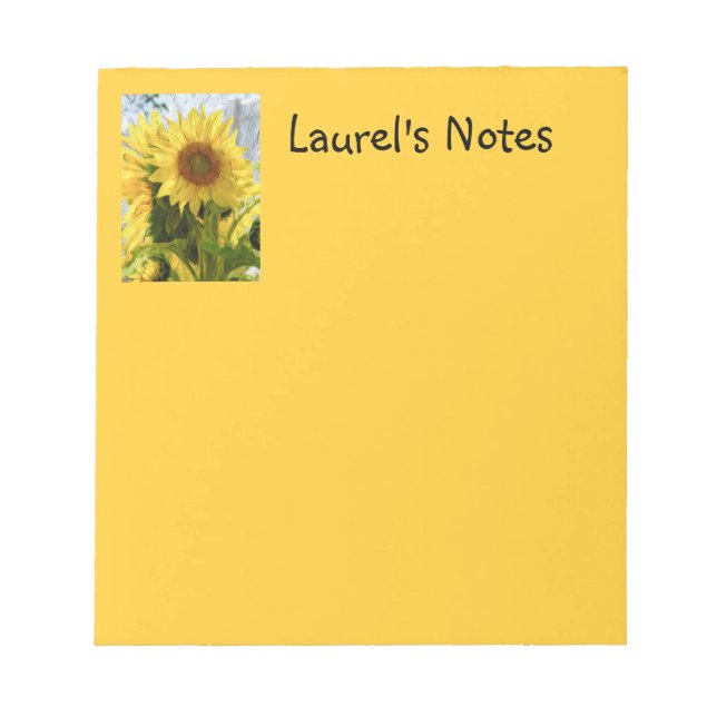 Yellow Sunflowers Notepad (Front)
