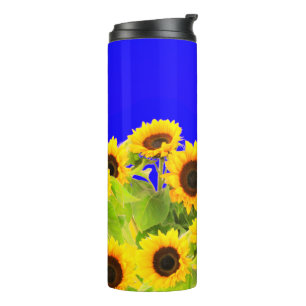 Yellow Sunflowers Thermal Tumbler