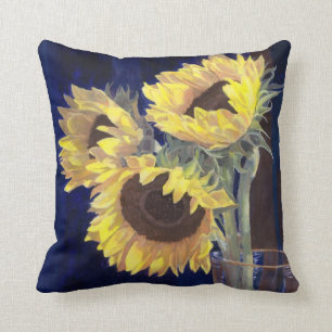 Yellow Sunflowers Throw Pillow