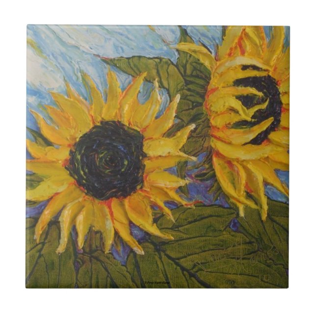 Yellow Sunflowers Tile (Front)