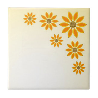 Yellow Sunflowers Tile