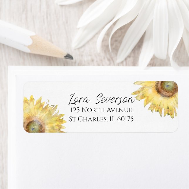 Yellow Sunflowers Watercolor  (Insitu)