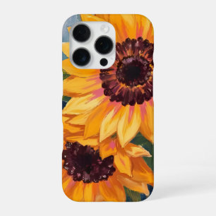Yellow Sunflowers Watercolor Floral Painting iPhone 16 Pro Case