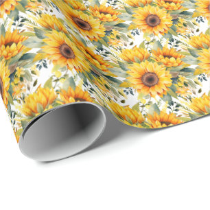 Yellow Sunflowers Wrapping Paper