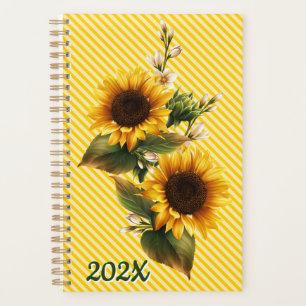 Yellow Sunflowers Yearly Planner