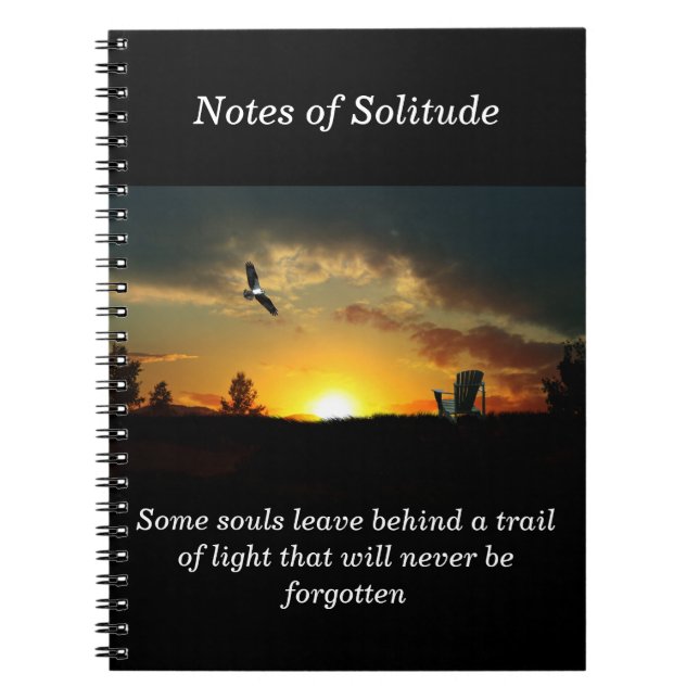 Yellow Sunset Grassy Meadow Spiral Notebook (Front)