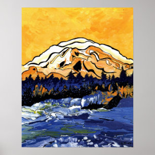 Yellow Sunset Poster