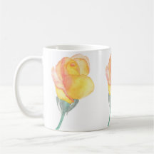 Yellow Sunset Rose Mug