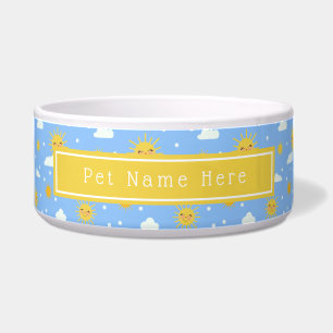 Yellow Sunshine And Clouds Pattern Personalized