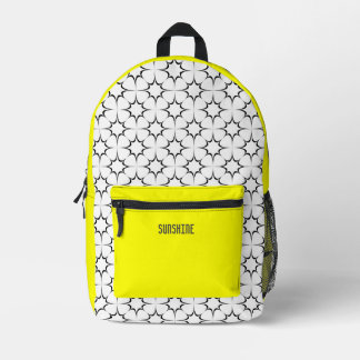 Yellow Sunshine Printed Backpack