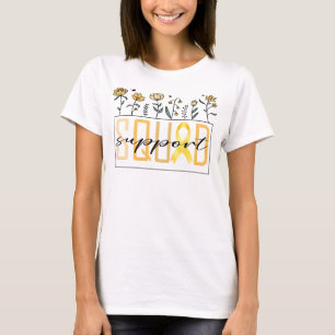 yellow support squad spina bifida awareness flower T-Shirt