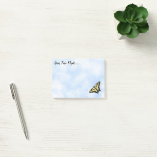 Yellow Swallowtail Butterfly Blue Sky Personalized Post-it Notes