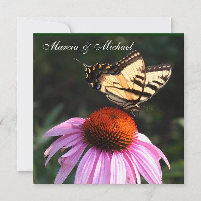 Yellow Swallowtail Butterfly invitation (Front)
