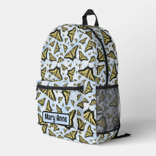 Yellow Swallowtail Butterfly Pattern Personalized Printed Backpack