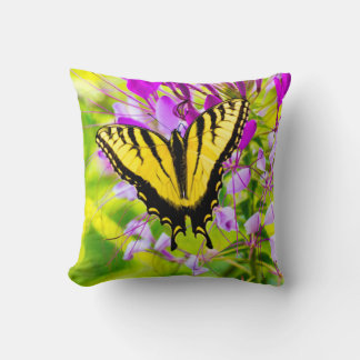 Yellow Swallowtail Butterfly Throw Pillow
