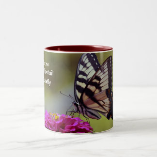 Yellow Swallowtail, Butterfly Two-Tone Coffee Mug