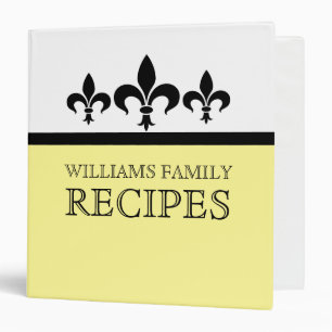 Yellow Swanky Fleur De Lis (1.5 inch) Binder