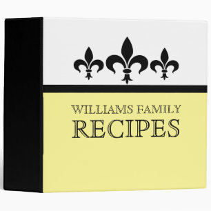 Yellow Swanky Fleur De Lis (2 inch) Binder