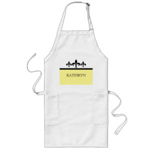 Yellow Swanky Fleur De Lis Apron
