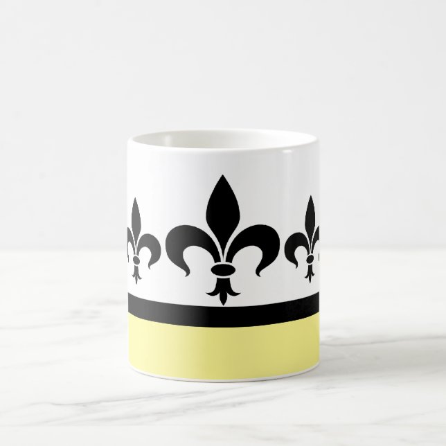 Yellow Swanky Fleur De Lis Mug (Center)