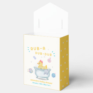Yellow Sweet Girl Rubber Duck Bathtub Baby Shower Favor Box
