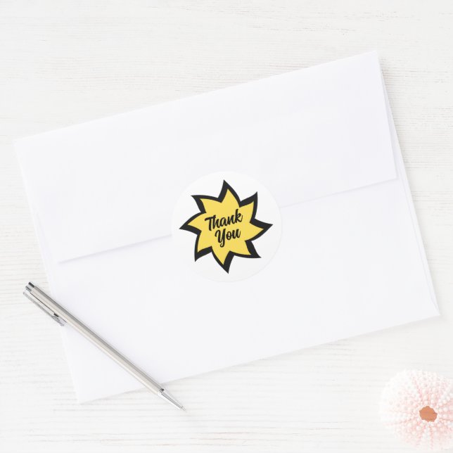 Yellow Swirl Sticker (Envelope)