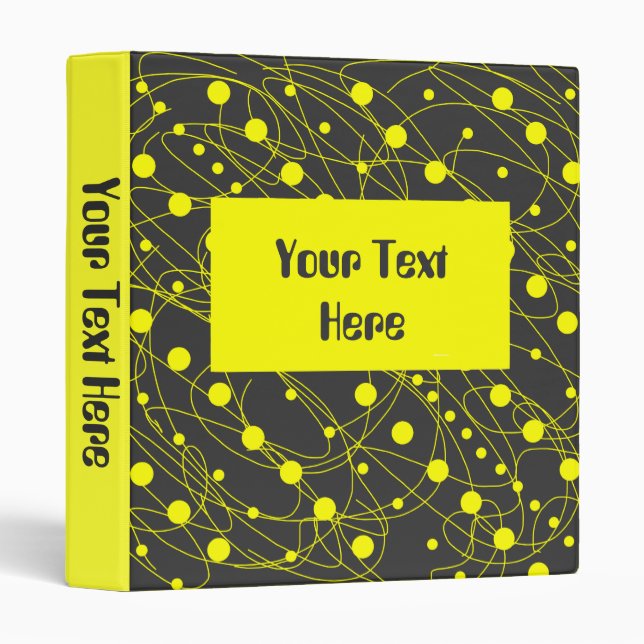 Yellow Swirls Modern Binder (Front/Spine)