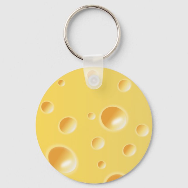 Yellow Swiss Cheese Texture Keychain (Front)
