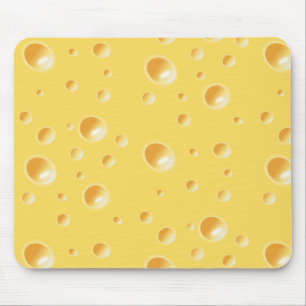Yellow Swiss Cheese Texture Mouse Pad