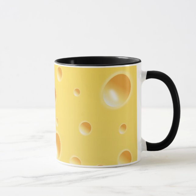 Yellow Swiss Cheese Texture Mug (Right)