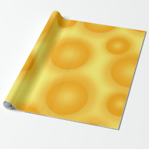 Yellow Swiss Cheese Wrapping Paper
