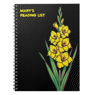 Yellow Sword Lily (Gladiolus Nova Lux) Pop Art  Notebook