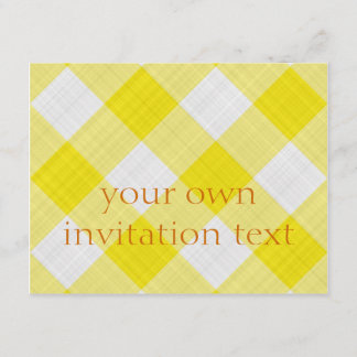yellow table cloth invitation