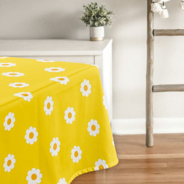 Yellow tablecloth with daisies  (Creator Uploaded)