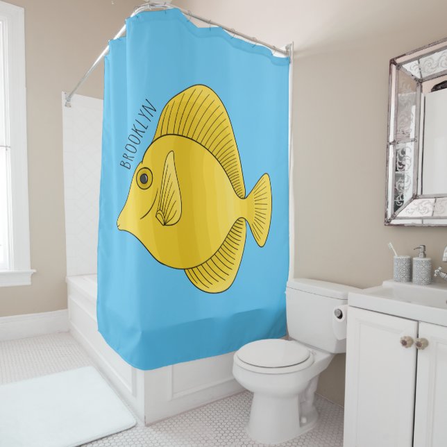Yellow tang fish cartoon illustration (In Situ)