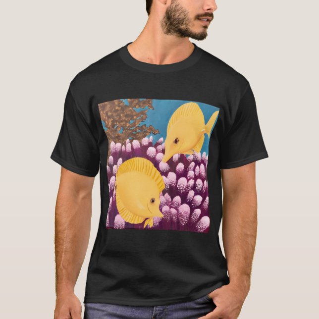 Yellow Tangs and Reef T-Shirt (Front)