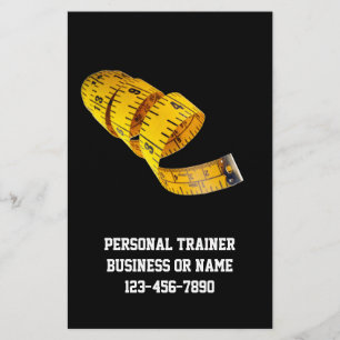 Yellow Tape Measure Personal Trainer Weight Loss Flyer