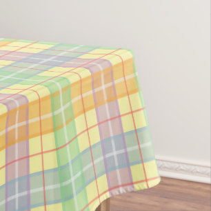 Yellow Tartan Plaid Tablecloth
