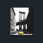 Yellow Taxi Brooklyn Bridge Nyc New York City Art Canvas Print<br><div class="desc">Yellow Taxi Brooklyn Bridge Nyc New York City Pop Art Canvas Art Print.</div>