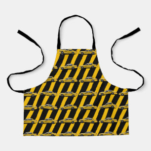 Yellow Taxi Cab City Boys Birthday Apron
