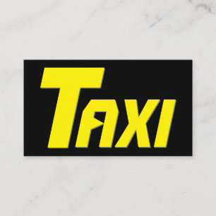 Yellow TAXI for professional taxi driver cabdriver Business Card
