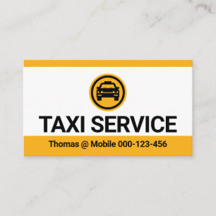 Yellow Taxi Layers Cab Driver Business Card