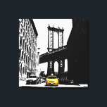 Yellow Taxi New York City Nyc Brooklyn Bridge Canvas Print<br><div class="desc">Yellow Taxi New York City Nyc Brooklyn Bridge Pop Art Canvas Art Print.</div>