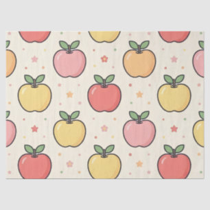 Yellow Teacher School Apple Pattern  Tissue Paper