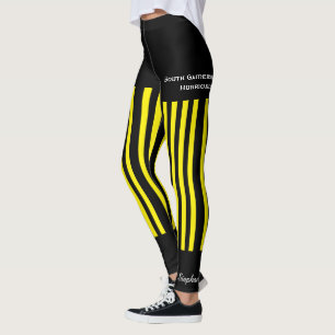 Yellow Team/Club Leggings with Fake Shorts