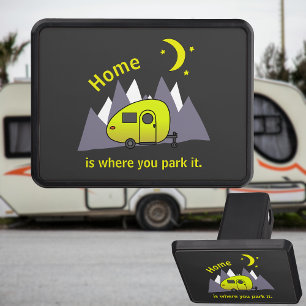 Yellow Teardrop Camper Trailer Hitch Cover