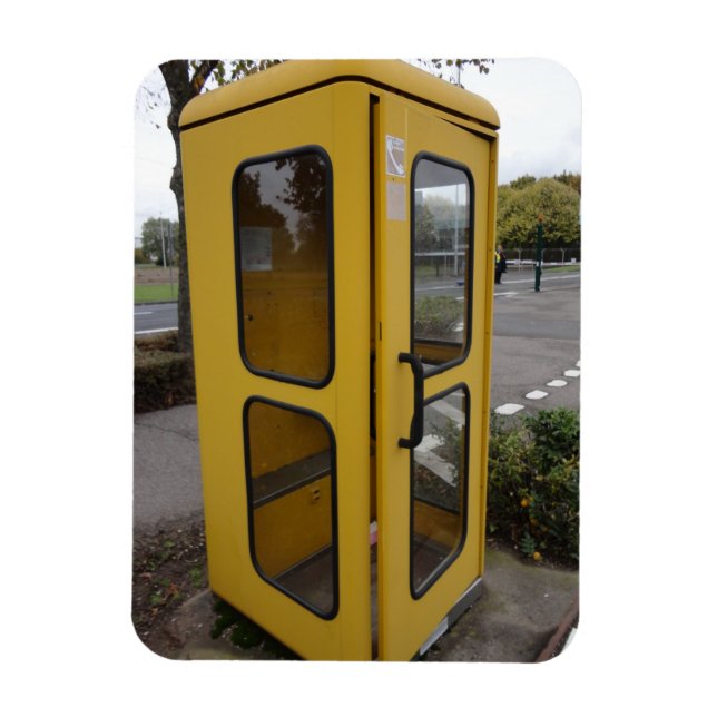 Yellow Telephone Booth Magnet (Vertical)